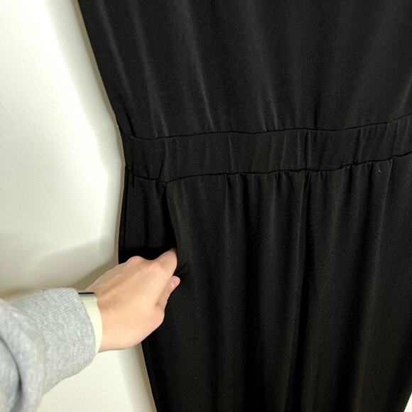 Michael Star Black Short Sleeve Knit Jumpsuit - Picture 4 of 9